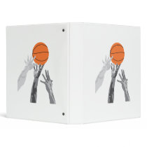 basketball up for grabs vector design 3 ring binder