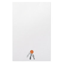 basketball up for grabs vector design stationery paper