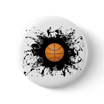 Basketball Urban Style Pinback Buttons