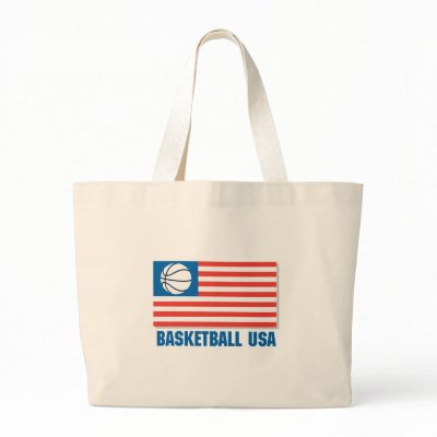 basketball usa flag canvas bag by doonidesigns