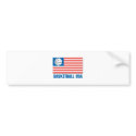 basketball usa flag bumper stickers