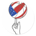 BASKETBALL USA FLAG PATRIOTIC stickers by sportsstuff BASKETBALL USA FLAG PATRIOTIC stickers