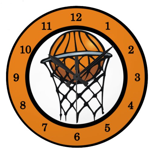 Basketball Wall Clock Zazzle