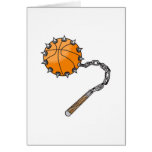 basketball whip mace greeting card