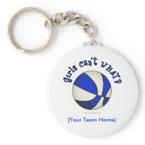 Basketball - White/Blue keychains
