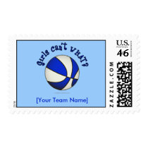 Basketball - White/Blue stamps