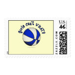 Basketball - White/Blue Products Stamps