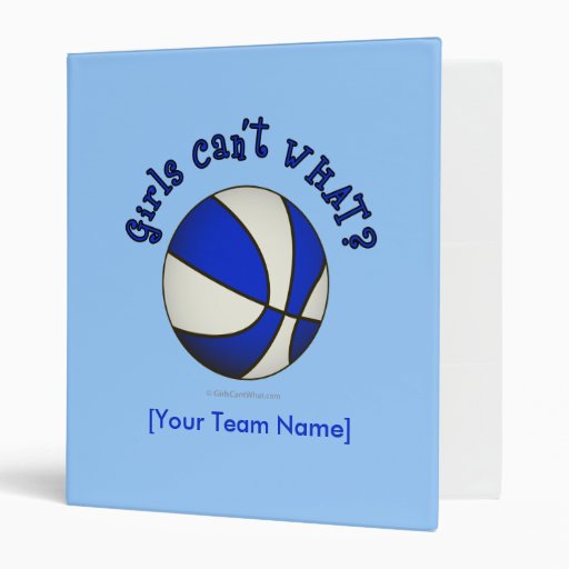 Basketball - White/Blue Vinyl Binders