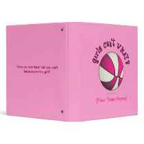 Basketball - White/Pink binders