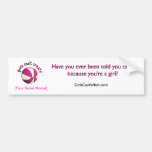 Basketball - White/Pink Bumper Stickers