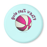 Basketball - White/Pink Magnet