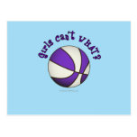 Basketball - White/Purple Post Card