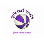 Basketball - White/Purple Postcard