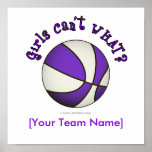Basketball - White/Purple Print