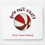Basketball - White/Red Mousepads