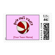 Basketball - White/Red stamps