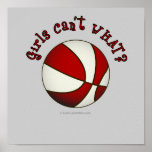 Basketball - White/Red Posters