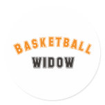 basketball widow shirt round sticker