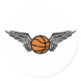 basketball. winged. sticker
