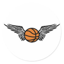 basketball. winged. stickers by asyrum basketball. winged. stickers