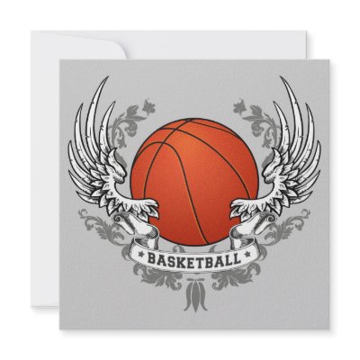Basketball Wings Invitation by sports_store