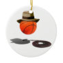 Basketball With Fedora and Whip Christmas Tree Ornament