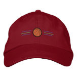 Basketball with lines baseball cap