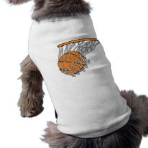 basketball woosh ball in net vector illustration dog t shirt