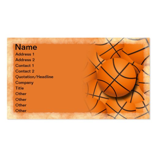 Basketballs Collage Business Cards (front side)