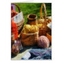 Baskets of Yarn at Flea Market Greeting Cards