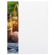 Baskets of Yarn at Flea Market Customized Letterhead