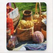 Baskets of Yarn at Flea Market Usepads