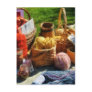 Baskets of Yarn at Flea Market Postcard
