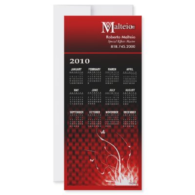 "Basketweave" Custom Professional Promotional Rack Card by CalendarsEverywhere
