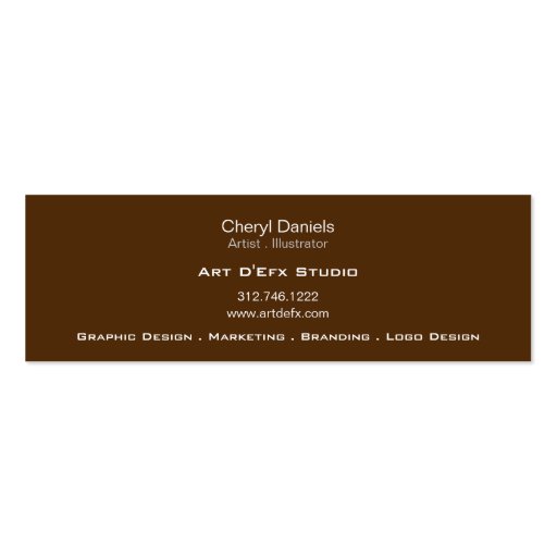 Basketweave Jungle Skinny Profile Card Template Business Card (back side)