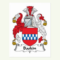 Baskin Family Crest Postcard