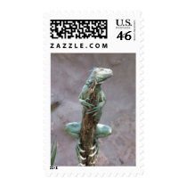 Basking Iguana Postage Stamps by ZoologicallyInclined Basking Iguana Postage Stamps