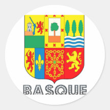 Basquan Emblem Round Stickers