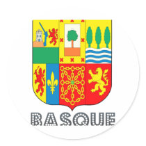 Basquan Emblem Round Stickers