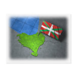 Basque country with its own flag postcard