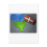 Basque country with its own flag post card
