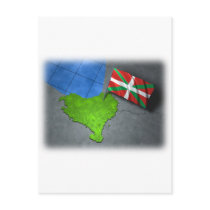 Basque country with its own flag post card