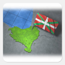 Basque country with its own flag square stickers