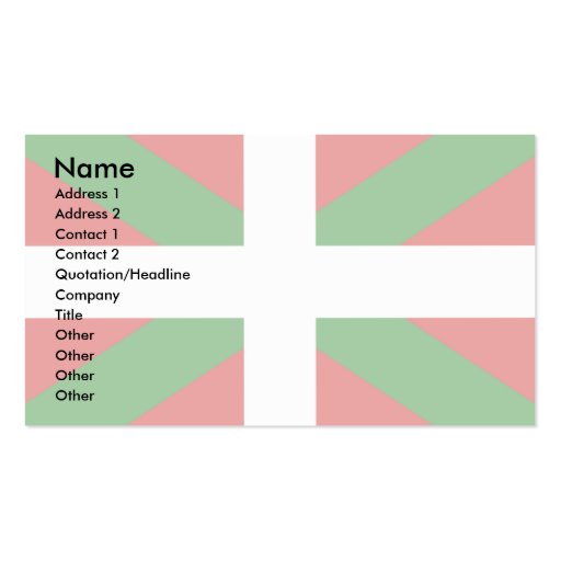 Basque Flag Business Cards (front side)