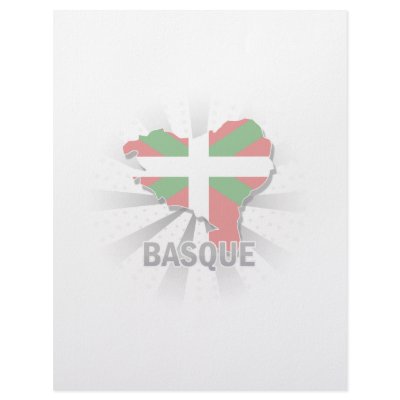Basque Flag Map 2.0 Custom Letterhead by representmycountry