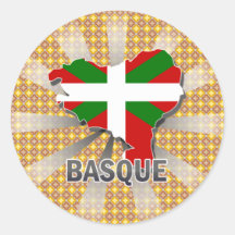 Basque Flag Map 2.0 Stickers