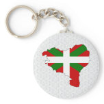 Basque Flag Map full size Keychains