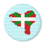 Basque Flag Map full size magnets