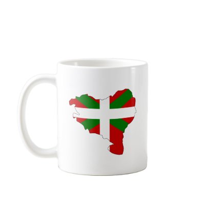 Basque Flag Map full size Mugs by representmycountry
