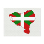 Basque Flag Map full size Postcards